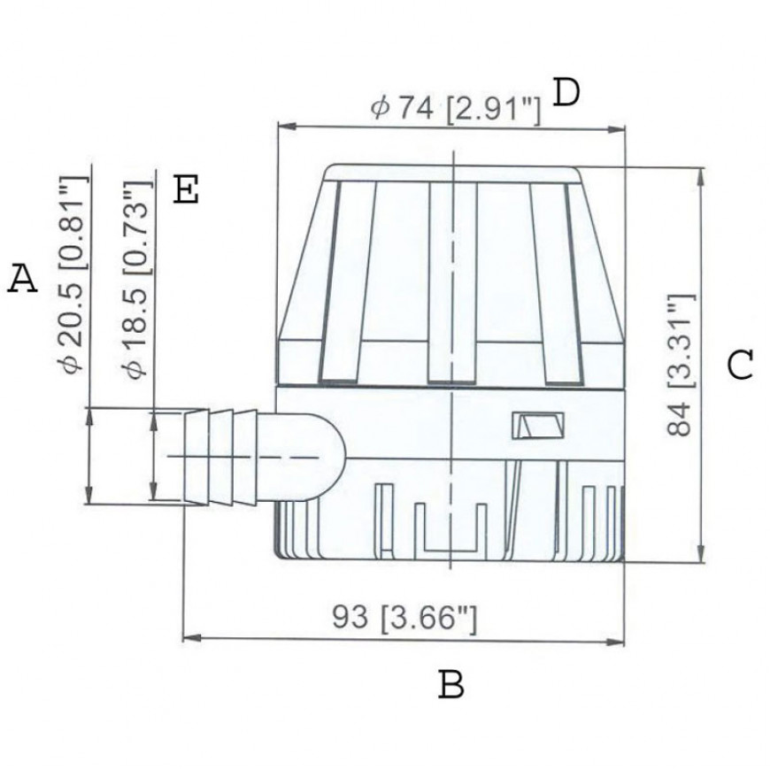 ΑΝΤΛΙΑ ΣΕΝΤΙΝΑΣ TMC 12V 900GPH3.5lt/min 1.5A