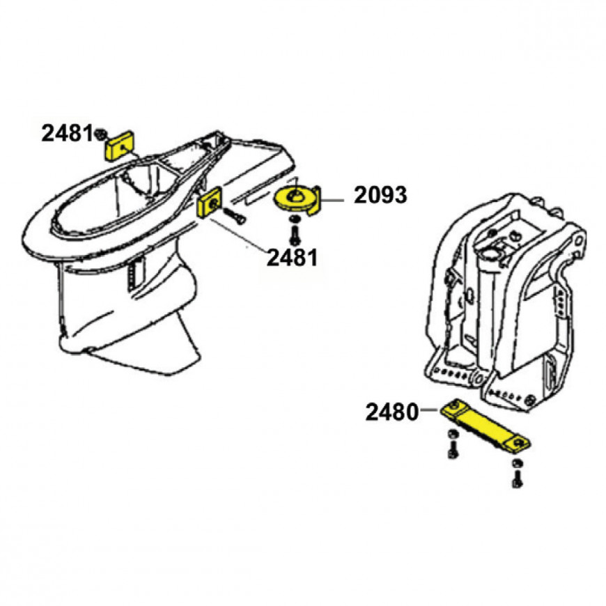 KIT ΑΝΟΔΙΩΝ ALUMINUM ΓΙΑ ΜΗΧΑΝΕΣ HONDA BF75 - BF90 - BF115 - BF130