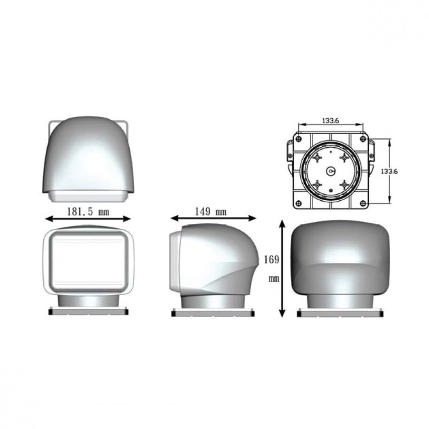 ΠΡΟΒΟΛΕΑΣ ΠΕΡΙΣΤΡΕΦΟΜΕΝΟΣ 360° LED ΑΔΙΑΒΡΟΧΟΣ