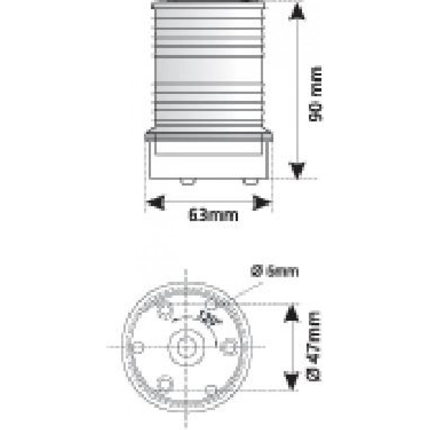 ΦΑΝΟΣ ΠΕΡΙΒΛΕΠΤΟΣ 12V/10W 360°