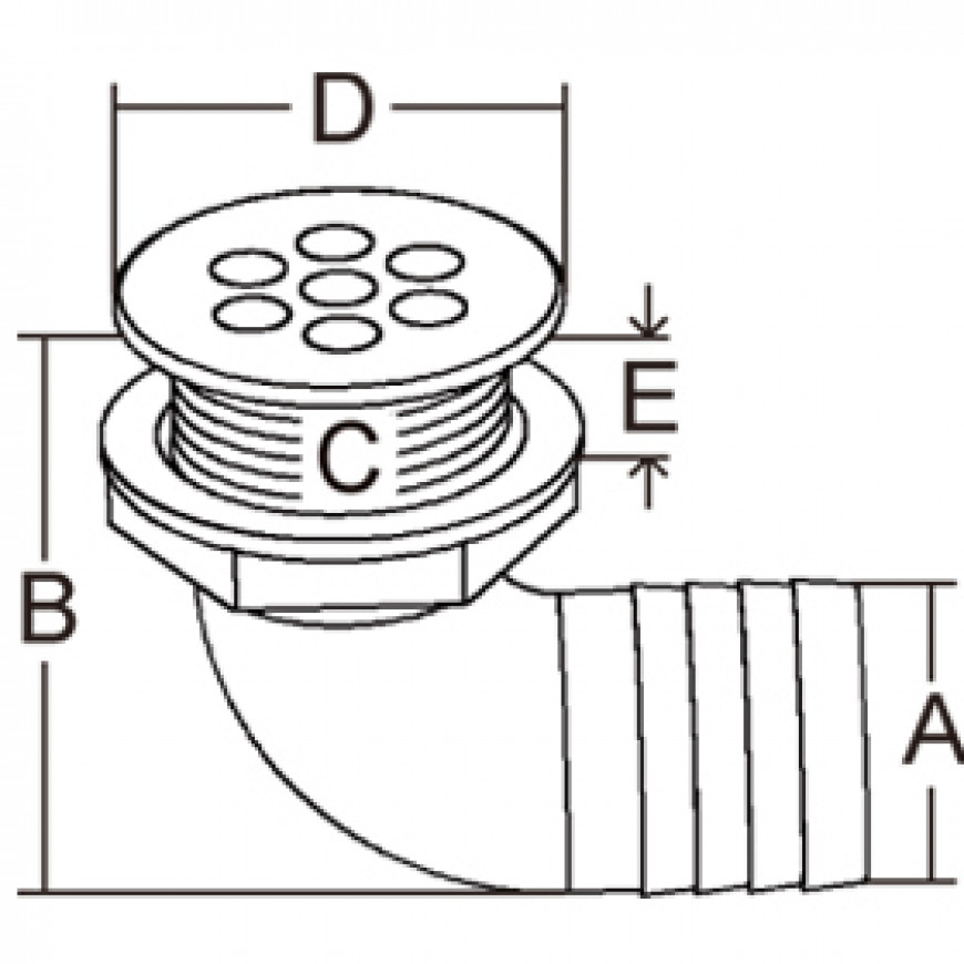 ΥΔΡΟΡΡΟΗ ΓΩΝΙΑΚΗ 90? INOX 316